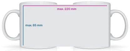 Standard Tasse mit individueller Gestaltung (Weiß) – Bild 2