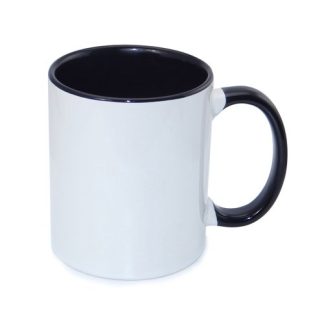 Tasse mit farbiger Innenseite und Henkel