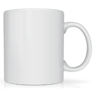 Standard Tasse mit individueller Gestaltung (Weiß)