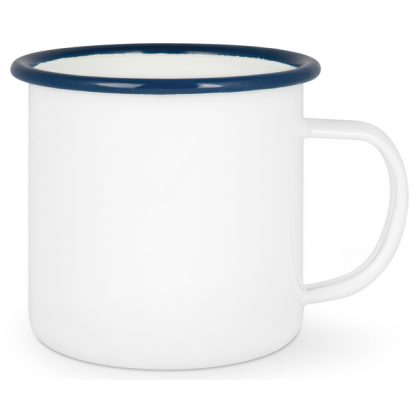 Emailletasse mit farbigem Tassenrand – Bild 3