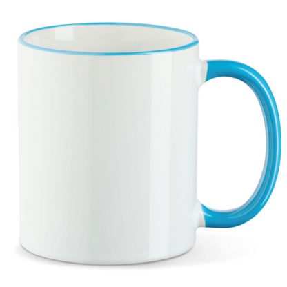 Tasse mit farbigem Henkel und Rand – Bild 7