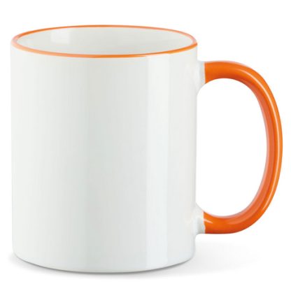 Tasse mit farbigem Henkel und Rand – Bild 4