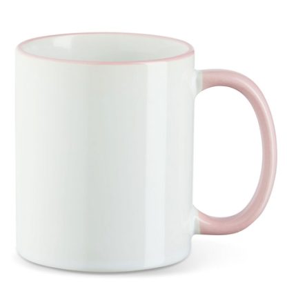 Tasse mit farbigem Henkel und Rand – Bild 3