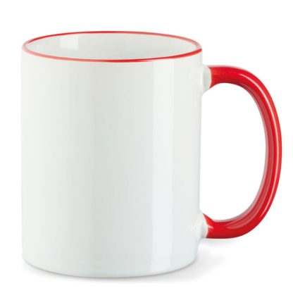 Tasse mit farbigem Henkel und Rand – Bild 2