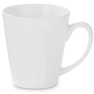 Konische Tasse mit individueller Gestaltung (Weiß)